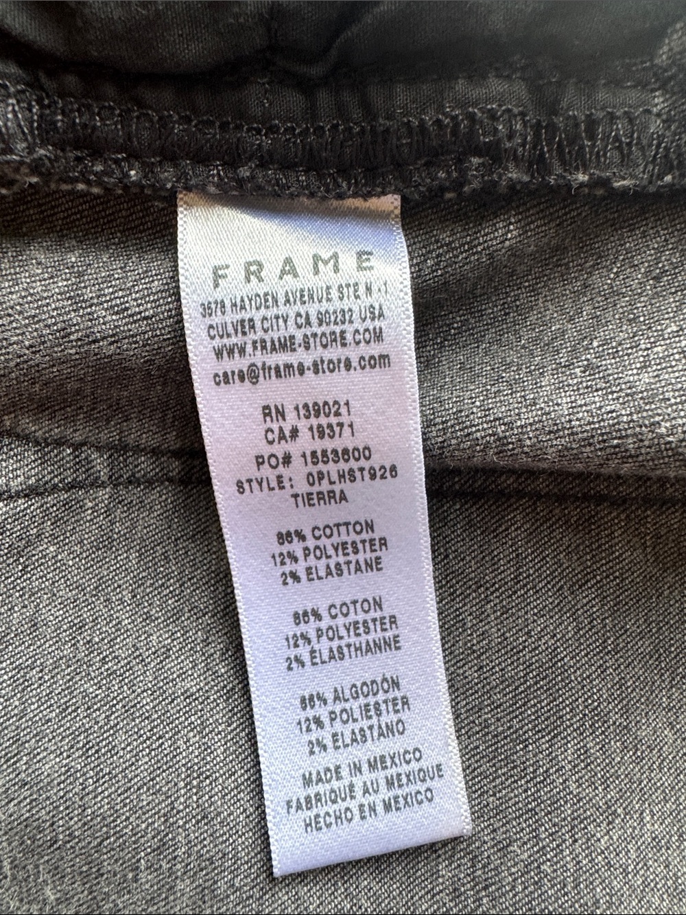 FRAME Denim Le High Straight Tierra Gray Size 29 - Picture 13 of 16